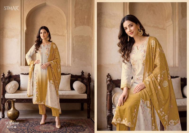 Glossy simar sophia dress material wholesale jetpur navagadh gujarat